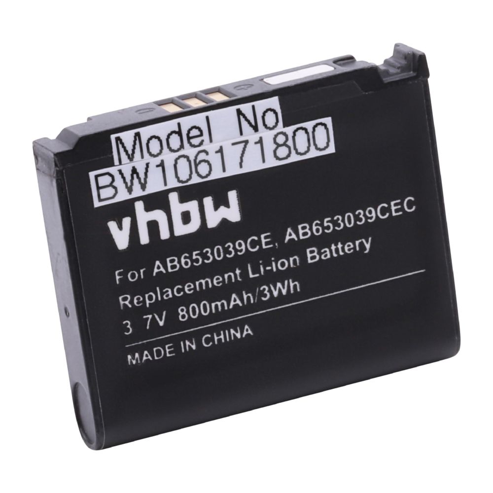 Vhbw - vhbw Li-Ion Batterie 800mAh 3.7V pour téléphone smartphone Samsung GT-M6710 Beat Disc, GT-S3310, GT-S7330, SGH-A551, SGH-E958 comme AB653039CE. - Batterie téléphone
