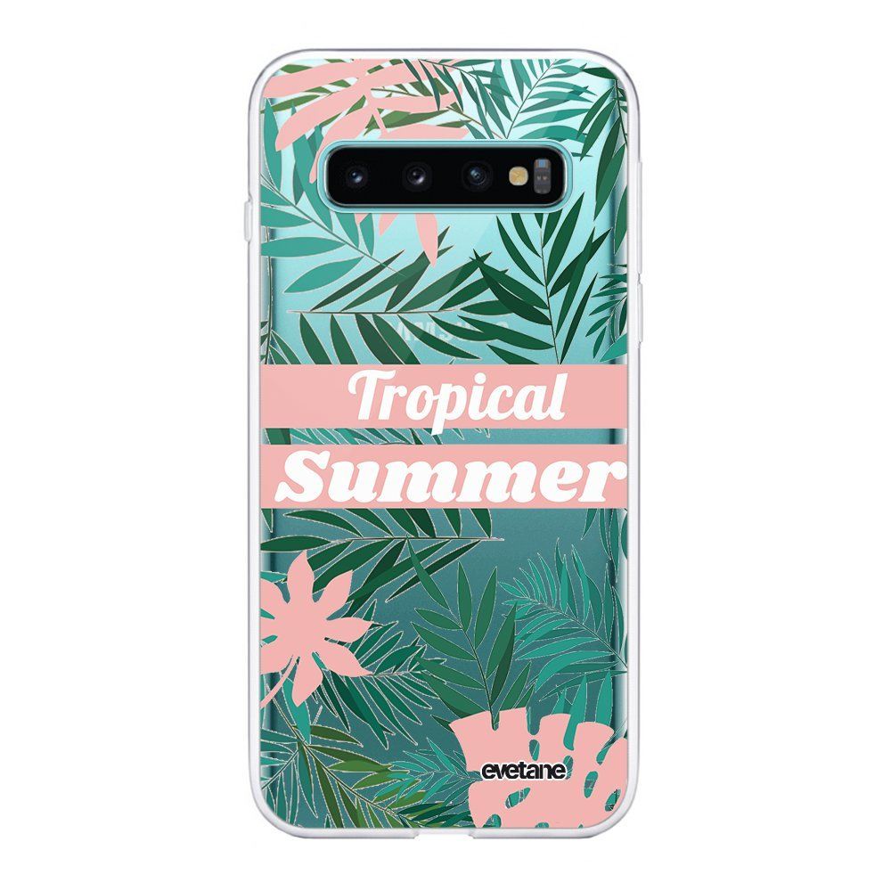 Evetane - Coque Samsung Galaxy S10 360 intégrale transparente Tropical Summer Pastel Ecriture Tendance Design Evetane. - Coque, étui smartphone