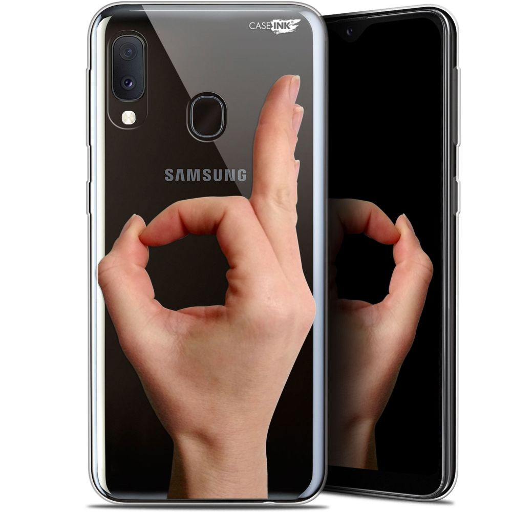 Caseink - Coque arrière Samsung Galaxy A20E (5.8 ) Gel HD [ Nouvelle Collection - Souple - Antichoc - Imprimé en France] Le Jeu du Rond - Coque, étui smartphone
