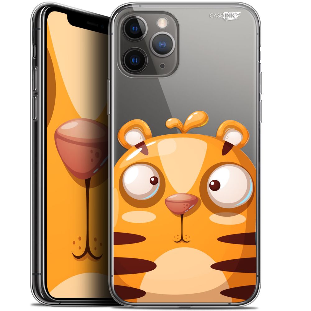 Caseink - Coque arrière Apple iPhone 11 Pro Max (6.5 ) Gel HD [ Nouvelle Collection - Souple - Antichoc - Imprimé en France] Cartoon Tiger - Coque, étui smartphone
