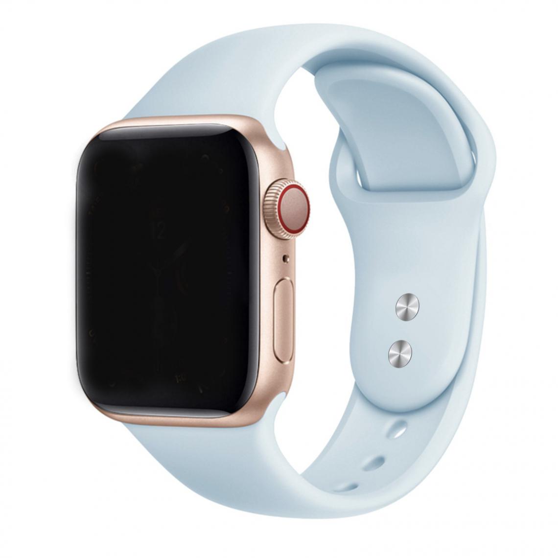 Phonecare - Bracelet en Silicone Souple pour Apple Watch Series 7 - 41mm - Bleu clair - Autres accessoires smartphone