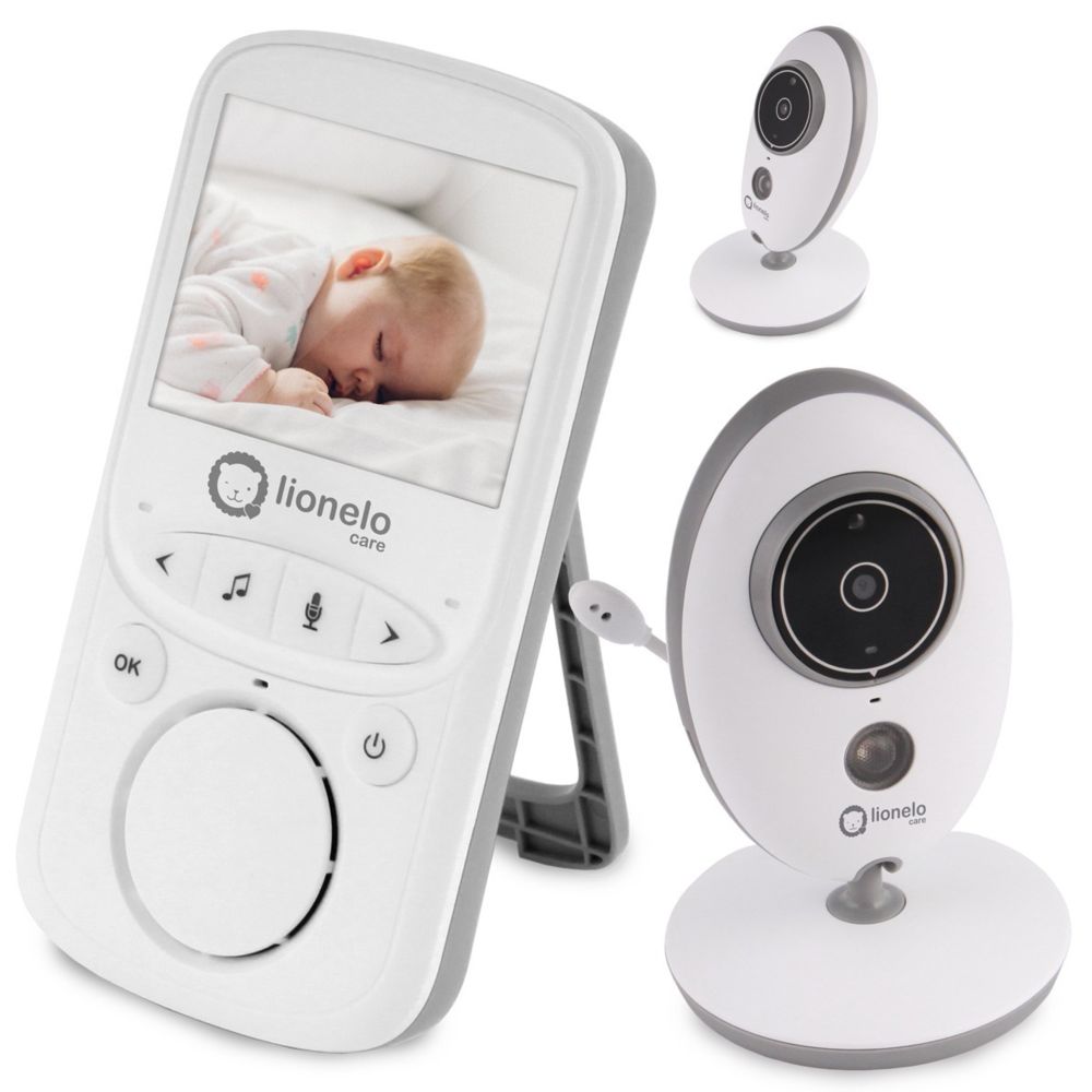 Lionelo - BABYLINE 5.1 Babyphone 1 écran + 2 caméras + appel vocal et berceuses - Babyphone connecté