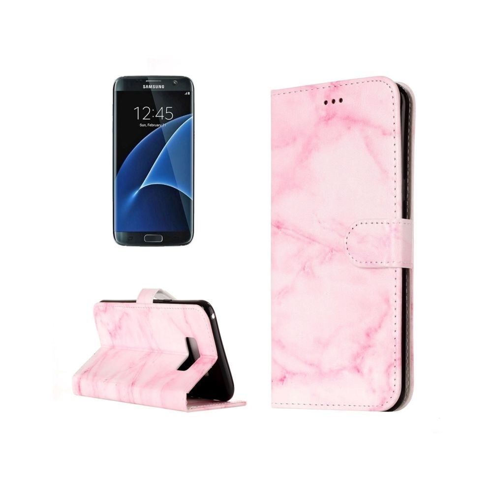 Wewoo - Housse Étui rose pour Samsung Galaxy S8 + / G9550 Marbre Motif Horizontal de protection en cuir Flip avec support et Slots de cartes Portefeuille - Coque, étui smartphone