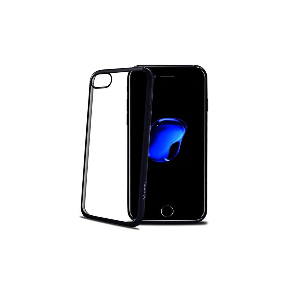 marque generique - Coque en silicone pour iPhone 7 Plus noir transparente - Coque, étui smartphone