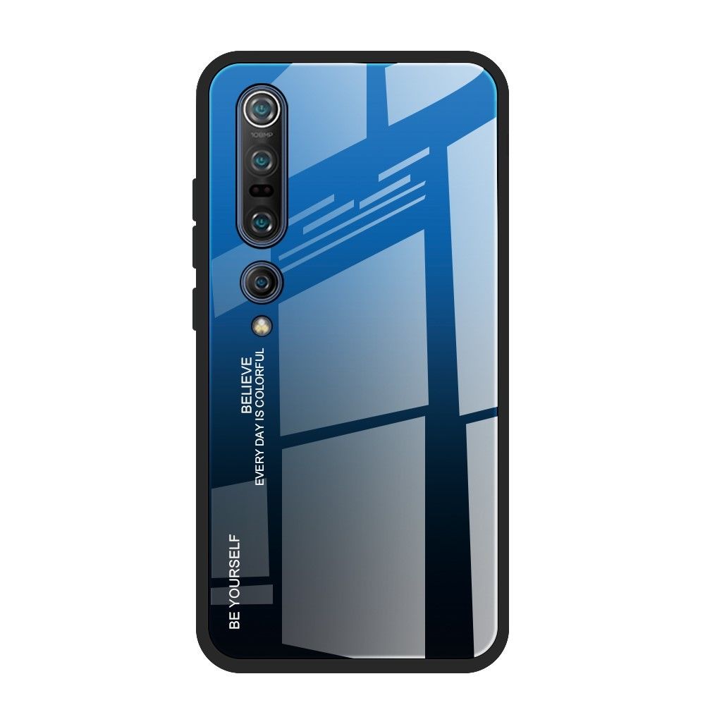 Generic - Coque en TPU dégradé de couleur bleu/noir pour votre Xiaomi Mi 10/Mi 10 Pro - Coque, étui smartphone