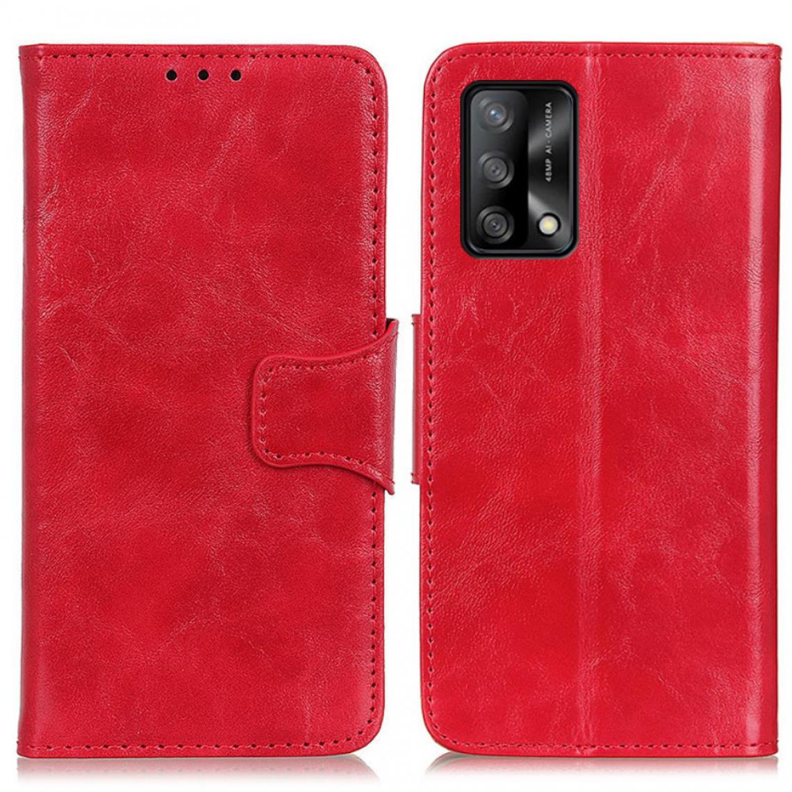 Other - Etui en PU Cheval fou avec support rouge pour votre Oppo A74 4G/F19 - Coque, étui smartphone