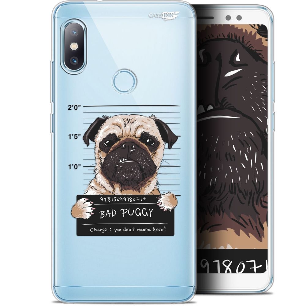 Caseink - Coque arrière Xiaomi Redmi Note 5 (5.99 ) Gel HD [ Nouvelle Collection - Souple - Antichoc - Imprimé en France] Beware The Puggy Dog - Coque, étui smartphone