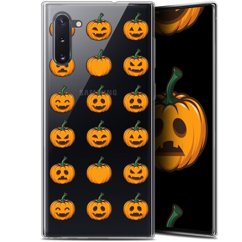 Caseink - Coque Pour Samsung Galaxy Note 10 (6.3 ) [Gel HD Collection Halloween Design Smiley Citrouille - Souple - Ultra Fin - Imprimé en France] - Coque, étui smartphone