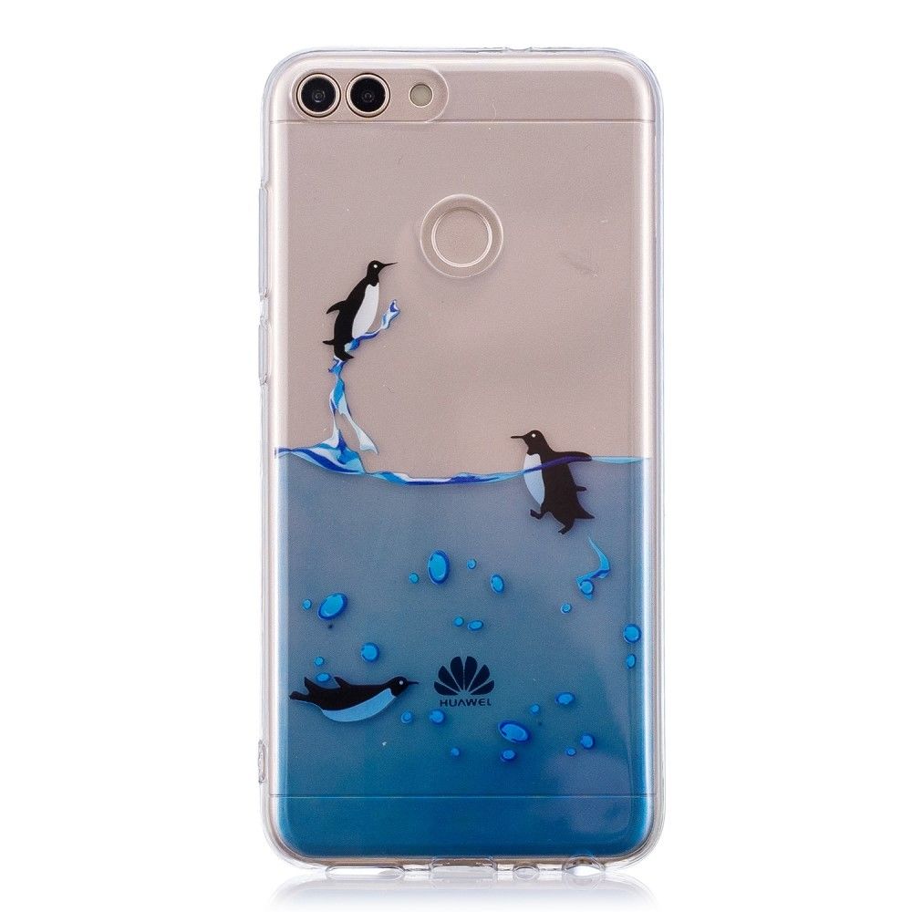 marque generique - Coque en TPU  natation douce penguin pour Huawei P Smart - Autres accessoires smartphone