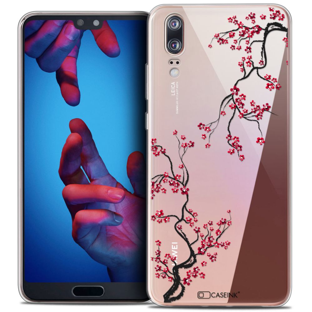 Caseink - Coque Housse Etui Huawei P20 (5.8 ) [Crystal Gel HD Collection Summer Design Sakura - Souple - Ultra Fin - Imprimé en France] - Coque, étui smartphone