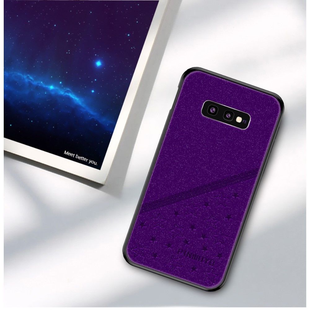 marque generique - Coque en TPU + PU hybride violet pour votre Samsung Galaxy S10e - Coque, étui smartphone