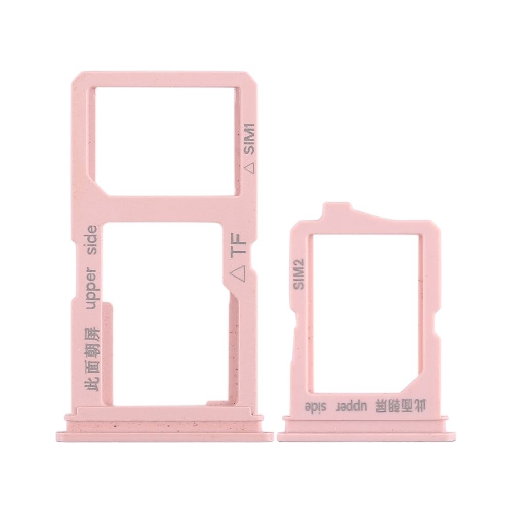 Wewoo - 2 x Plateau pour carte SIM + Micro SD Vivo Y66 Or rose - Autres accessoires smartphone