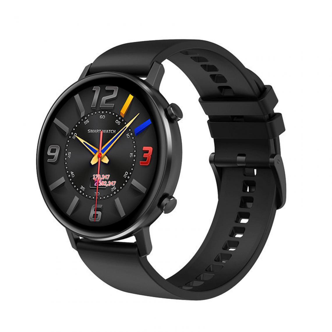 Chronotech Montres - Chronus Smartwatch for Women with 1.3 inch HD screen IP68 waterproof with activity tracker and pedometer, heart rate monitor Android / iOS(black) - Montre connectée