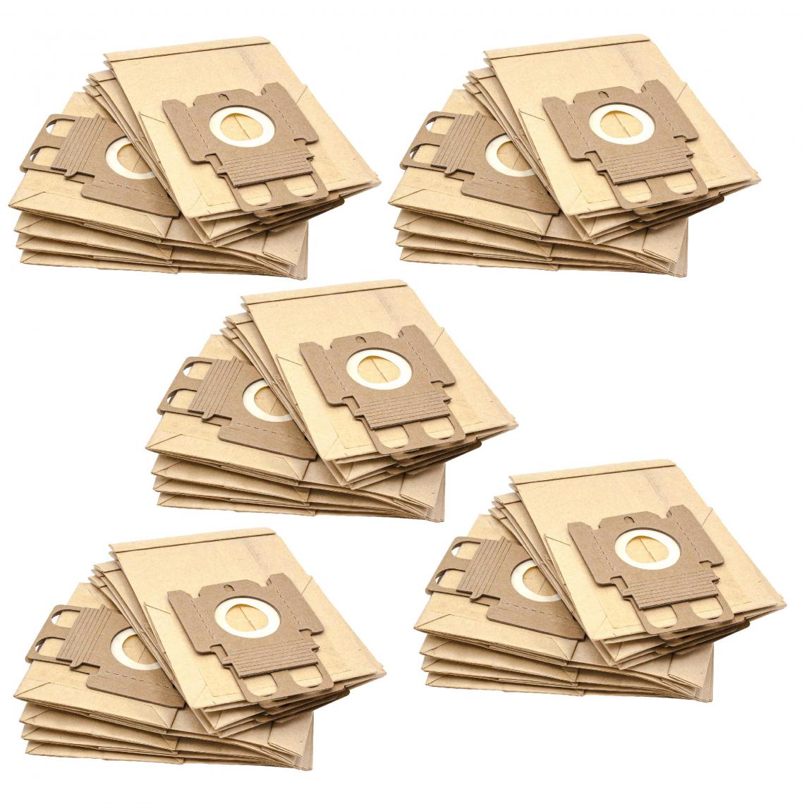 Vhbw - vhbw 50x Sacs compatible avec Miele S193 (ab 2011), S194 (ab 2011), S195 (ab 2011) aspirateur - papier, type K, 21cm x 13,2cm, couleur sable - Accessoire entretien des sols