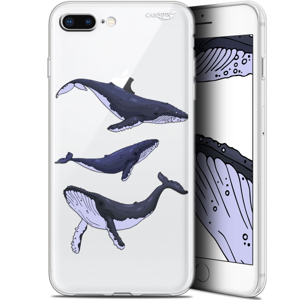 Caseink - Coque arrière Apple iPhone 7/8 Plus (4.7 ) Gel HD [ Nouvelle Collection - Souple - Antichoc - Imprimé en France] Les 3 Baleines - Coque, étui smartphone