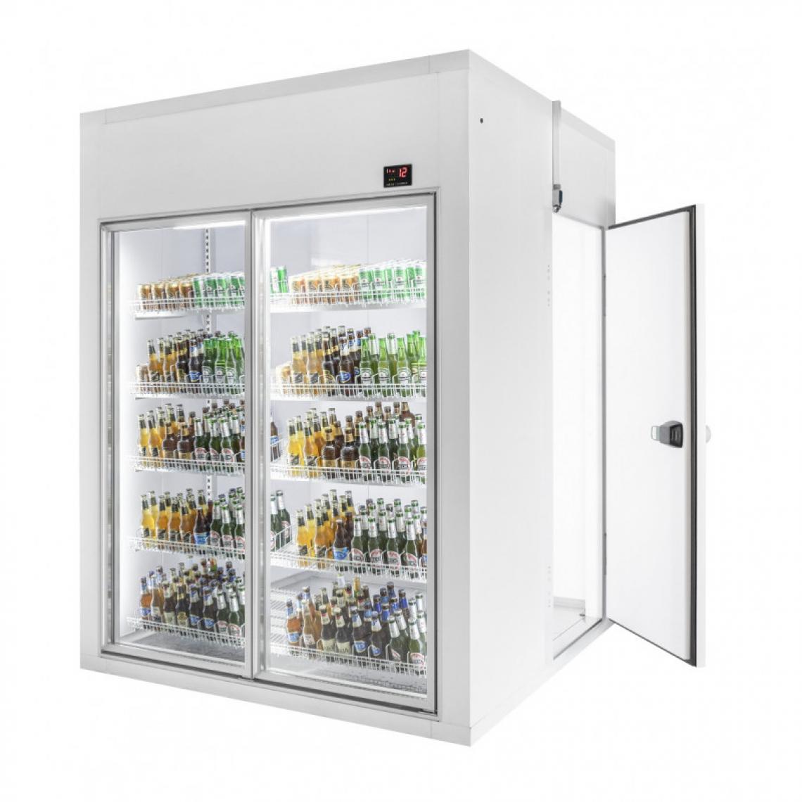 Combisteel - Chambre Froide Vitrée 2 Portes en Verre - L 1800 mm - Combisteel - 2 Portes - Réfrigérateur américain