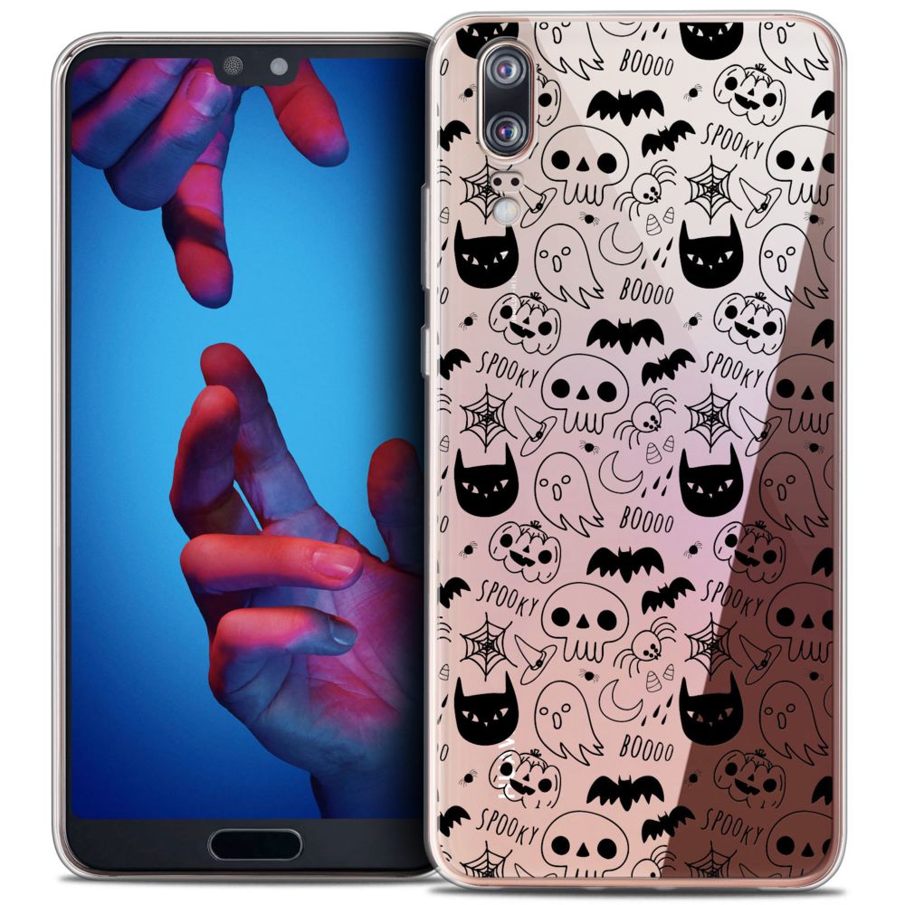 Caseink - Coque Housse Etui Huawei P20 (5.8 ) [Crystal Gel HD Collection Halloween Design Spooky - Souple - Ultra Fin - Imprimé en France] - Coque, étui smartphone