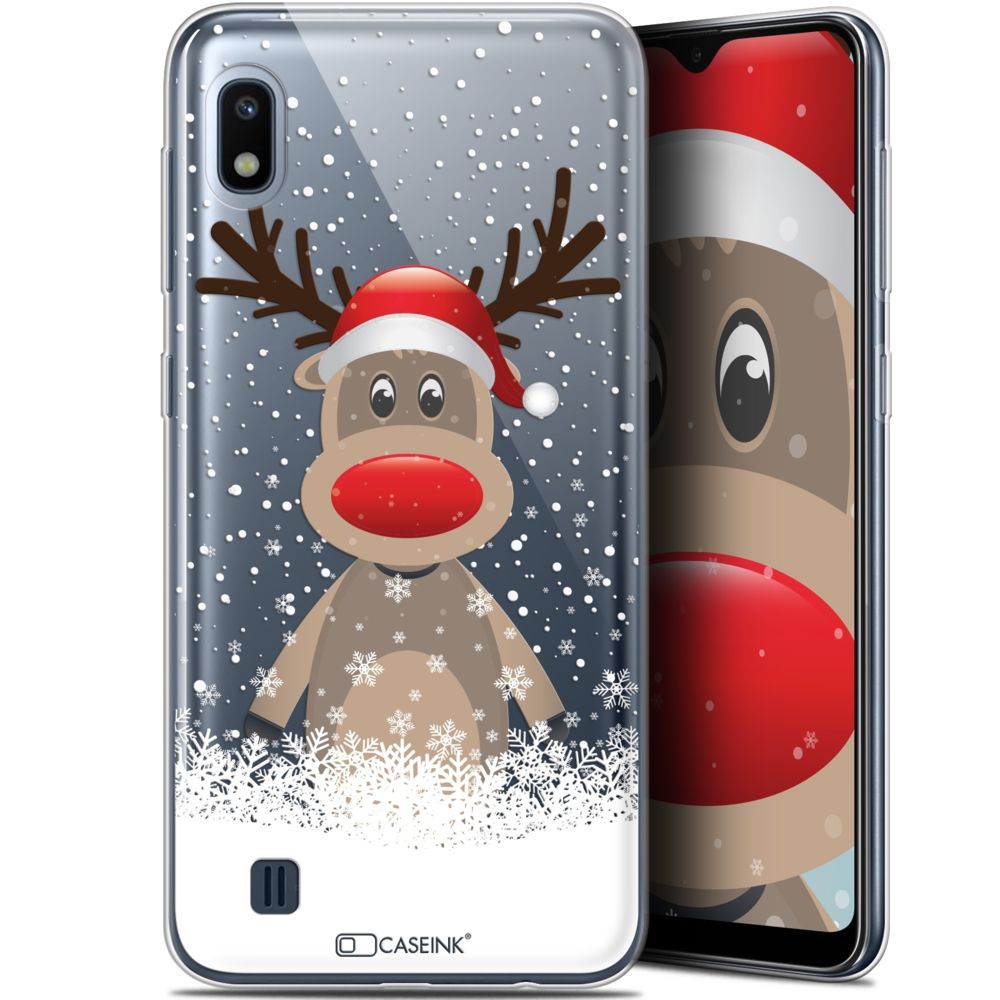 Caseink - Coque Pour Samsung Galaxy A10 (6.2 ) [Gel HD Collection Noël 2017 Design Cerf au Bonnet - Souple - Ultra Fin - Imprimé en France] - Coque, étui smartphone