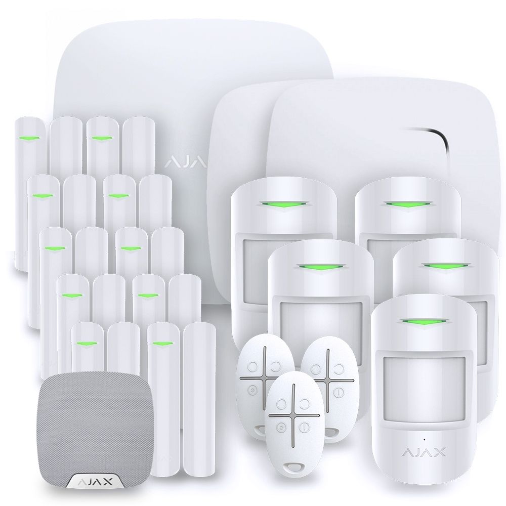 Ajax Systems - Ajax StarterKit blanc - Kit 8 - Accessoires sécurité connectée
