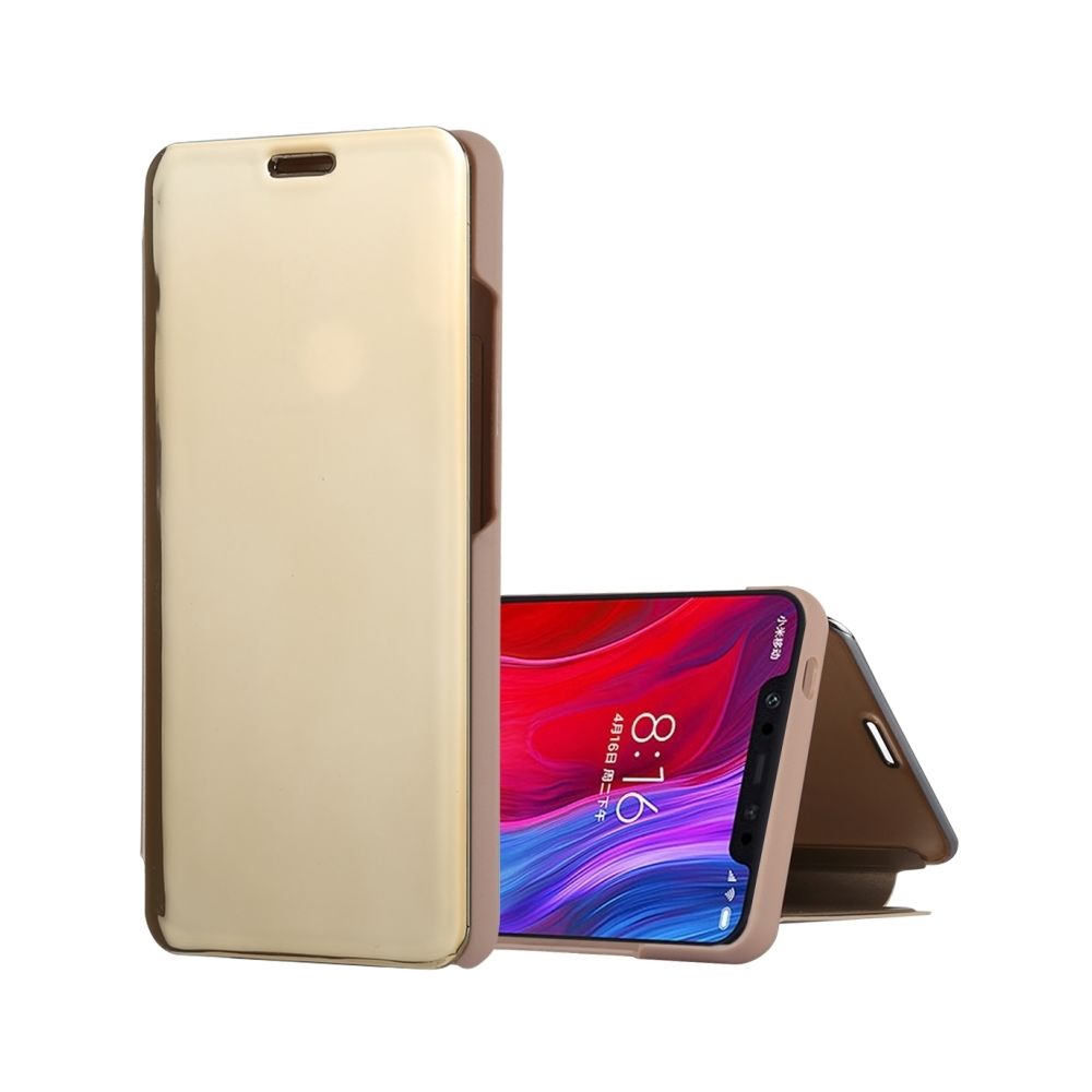 Wewoo - Coque Housse en cuir pour miroir Xiaomi Mi 8, avec support or - Coque, étui smartphone