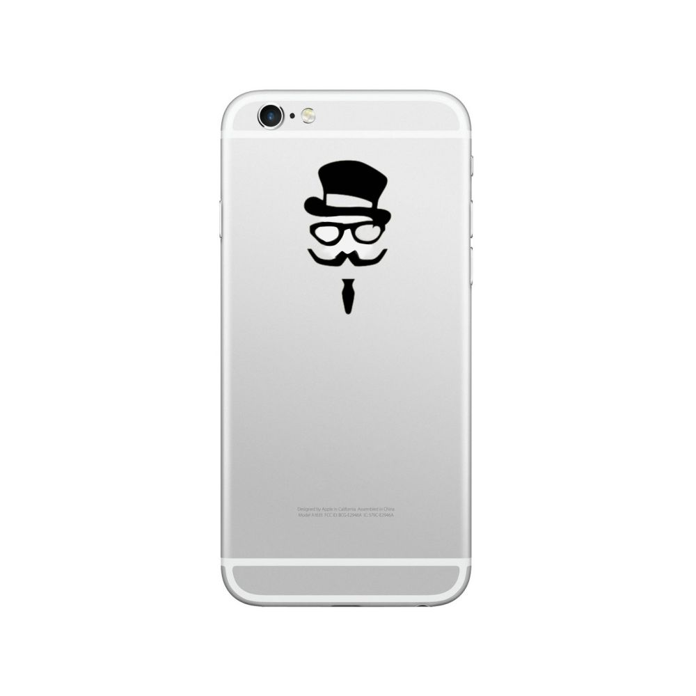 Wewoo - Sticker pour iPhone 8 et 8 Plus, 7 7 Plus, 6 s 6 s plus, 6 6 Plus Chapeau-Prince Gentleman Pattern amovible autocollant peau décorative - Autres accessoires smartphone