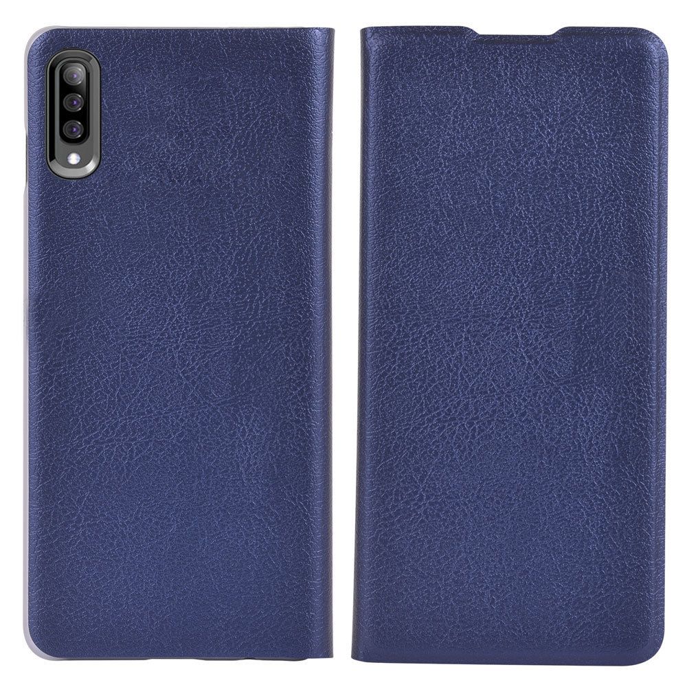 marque generique - Etui coque Folio Slim avec fente pour Samsung Galaxy A6 Plus 2018 - Bleu foncé - Autres accessoires smartphone