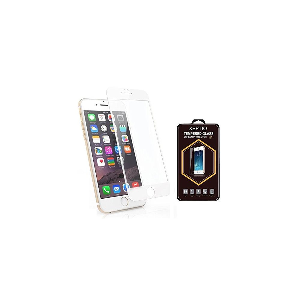 Xeptio - Apple iPhone 7 Plus / iPhone 8 PLUS 5.5 : Protection d'écran FULL COVER en verre trempé contour blanc - Protection écran smartphone