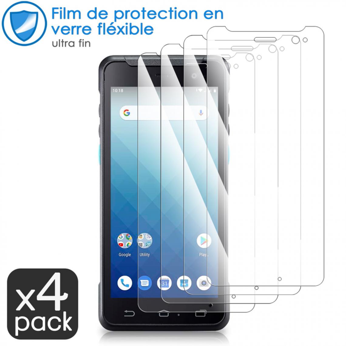 Karylax - Film de Protection d'écran en Verre Fléxible Dureté 9H pour Unitech PA760 (Pack x4) - Protection écran smartphone