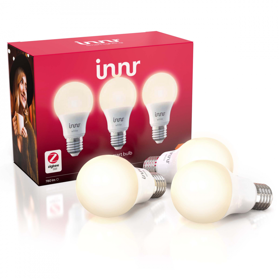 Innr - Ampoule LED connectée - E27 - Blanc Chaud - 2700K (TrioPack) - Ampoule connectée
