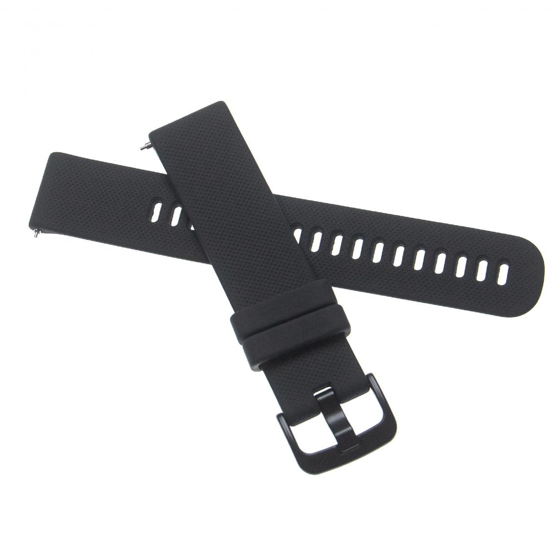 Vhbw - vhbw bracelet compatible avec Garmin Venu SQ montre connectée - 12,1 + 9,2 cm silicone noir - Accessoires montres connectées