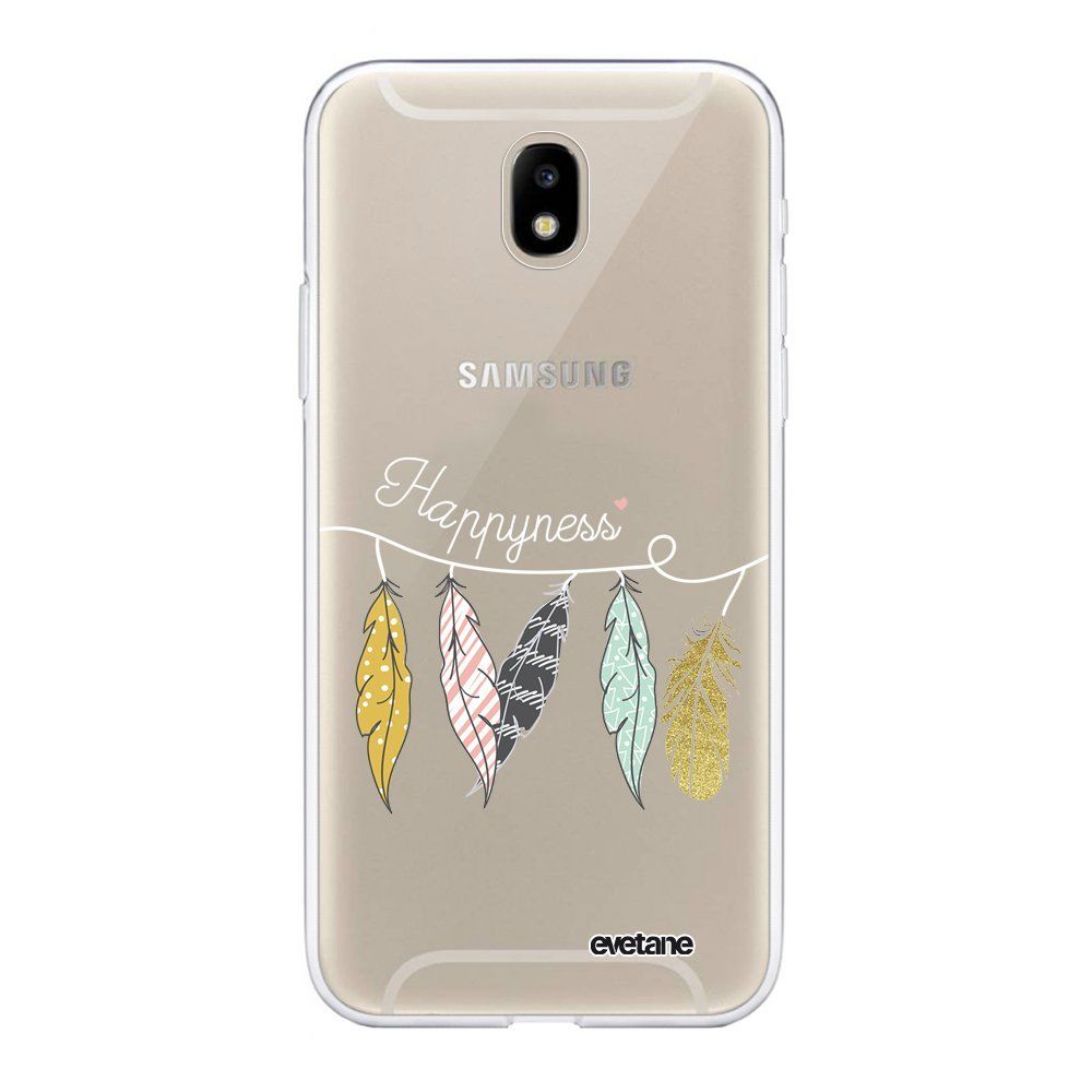 Evetane - Coque Samsung Galaxy J5 2017 souple transparente Happyness Motif Ecriture Tendance Evetane. - Coque, étui smartphone