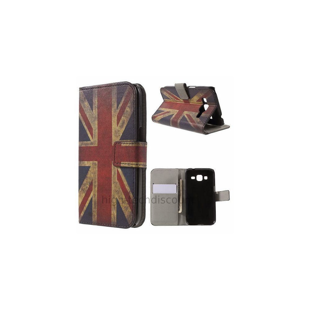 Htdmobiles - Housse etui coque pochette portefeuille PU cuir pour Samsung G360H Galaxy Core Prime + film ecran - UK - Autres accessoires smartphone