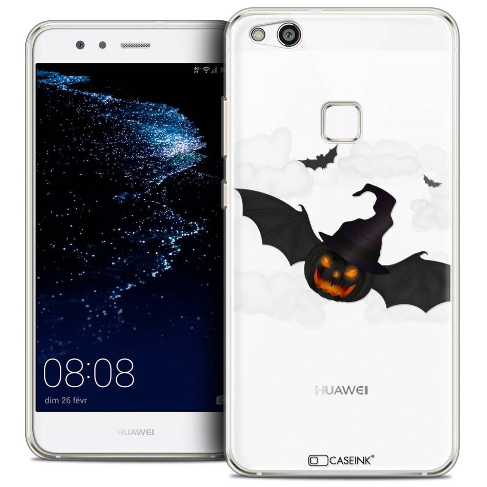 Caseink - Coque Housse Etui Huawei P10 LITE (5.2 ) [Crystal Gel HD Collection Halloween Design Chauve Citrouille - Souple - Ultra Fin - Imprimé en France] - Coque, étui smartphone