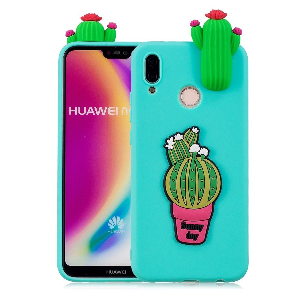 marque generique - Coque en TPU cactus poupée 3d pour Huawei P20 Lite - Autres accessoires smartphone