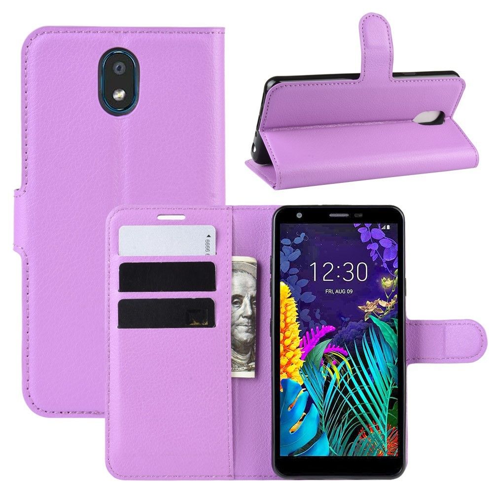 marque generique - Etui en PU avec support couleur violet pour votre LG K30 (2019) - Coque, étui smartphone