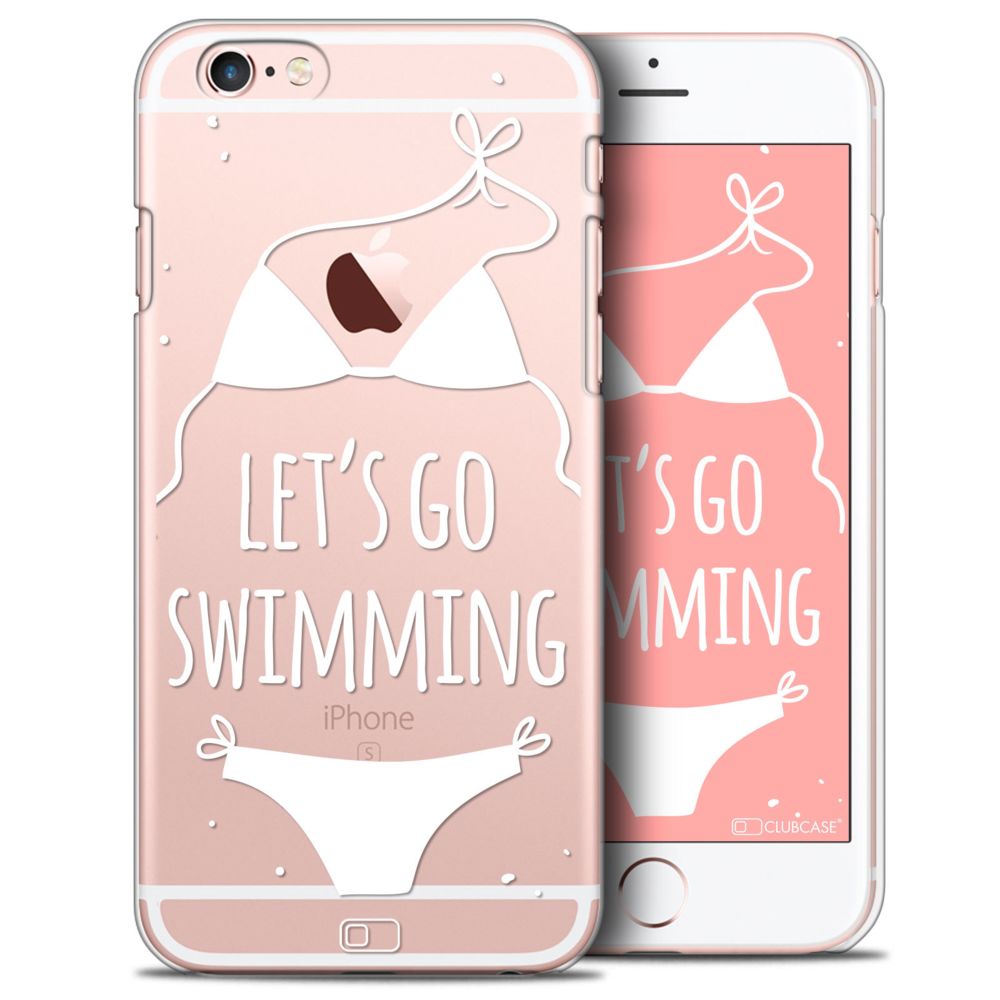 Caseink - Coque Housse Etui Apple iPhone 6/6s [Crystal HD Collection Summer Design Let's Go Swim - Rigide - Ultra Fin - Imprimé en France] - Coque, étui smartphone