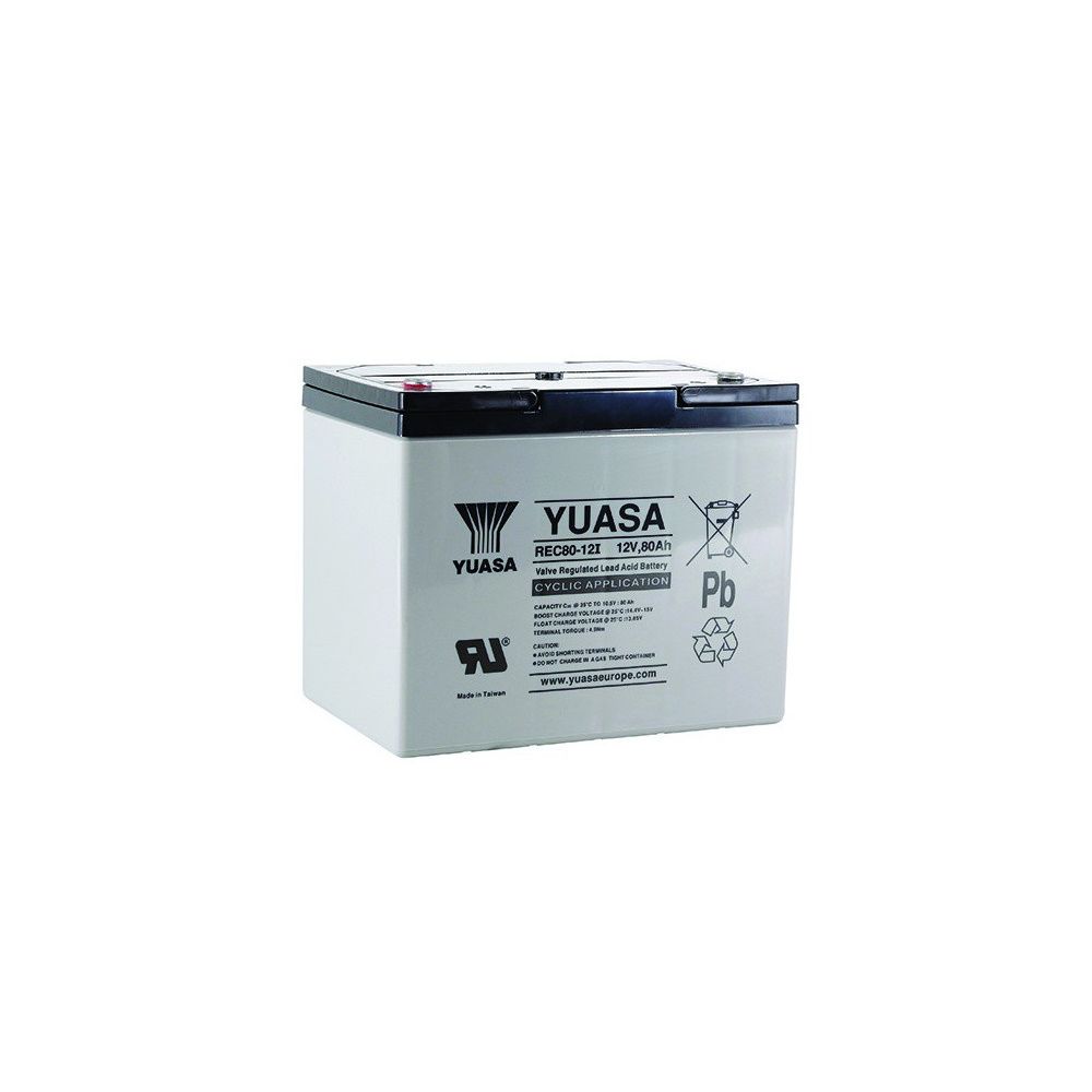 Yuasa - Batterie plomb étanche REC80-12 Yuasa 12v 80ah - Alarme connectée