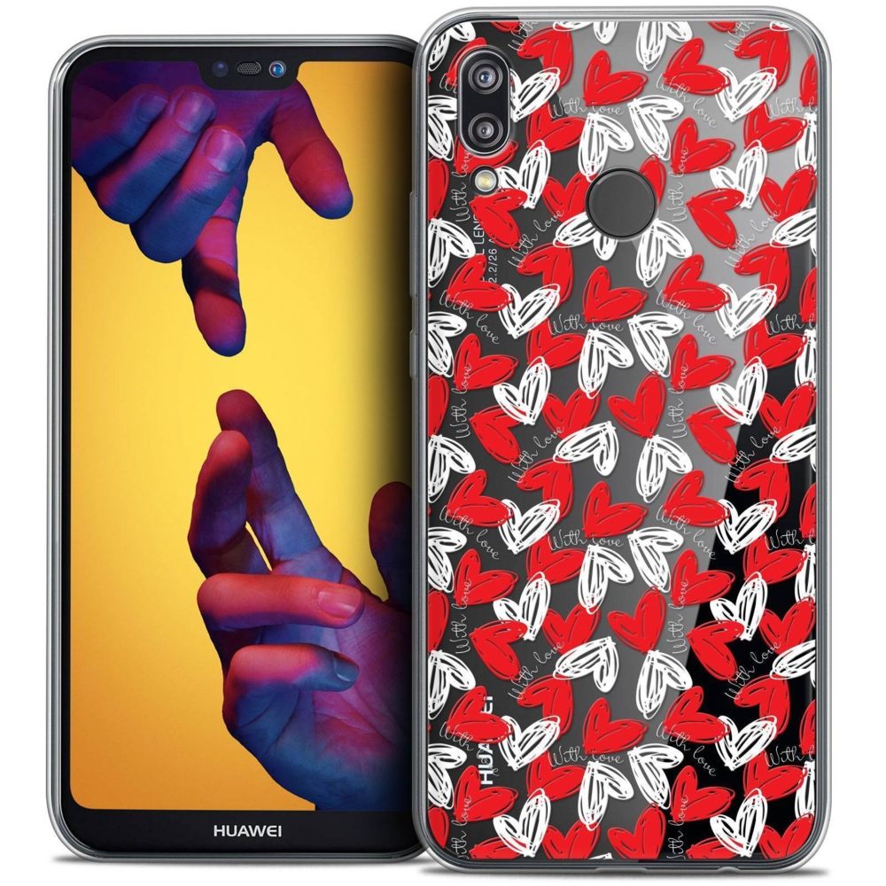 Caseink - Coque Housse Etui Huawei P20 LITE (5.84 ) [Crystal Gel HD Collection Love Saint Valentin Design With Love - Souple - Ultra Fin - Imprimé en France] - Coque, étui smartphone