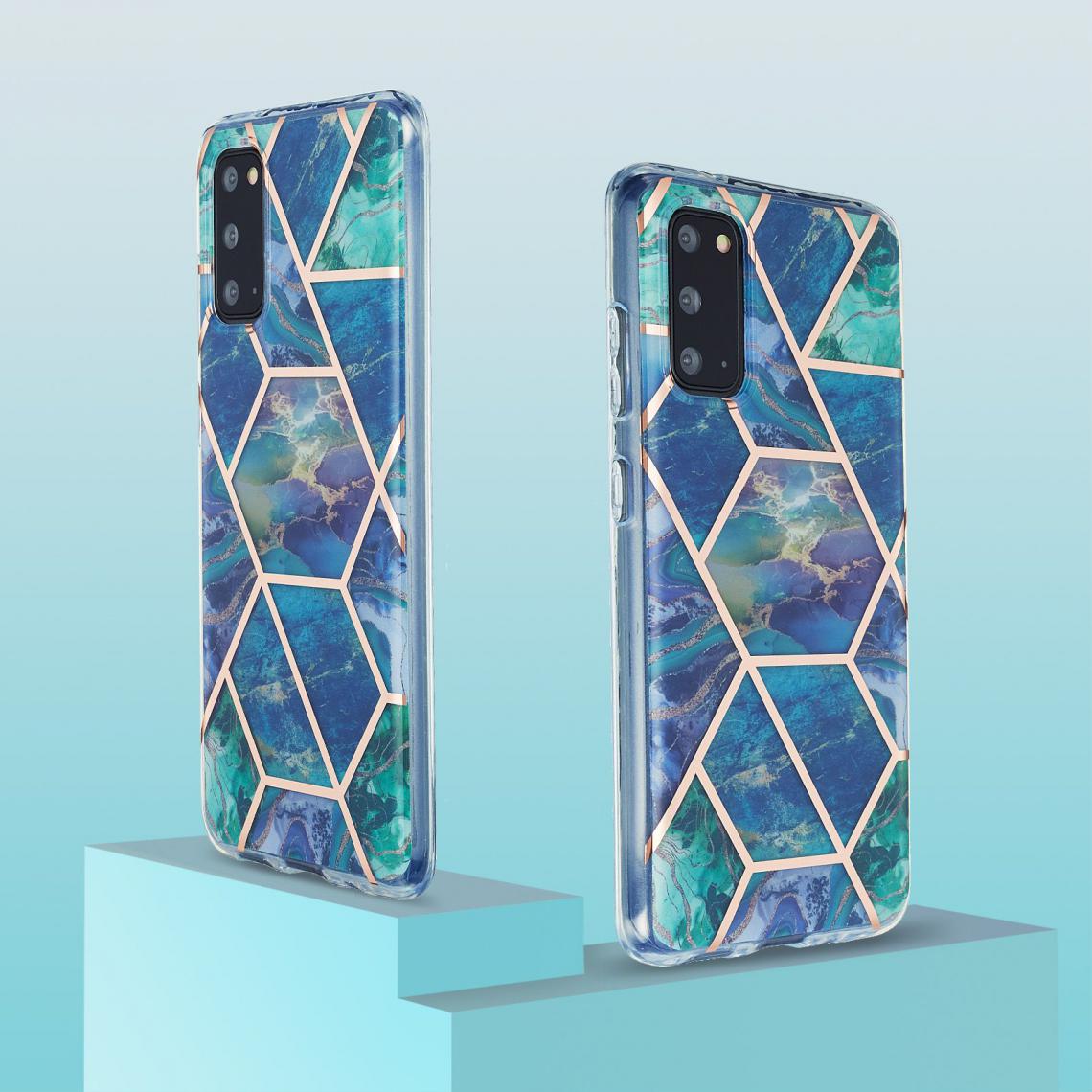 OtterBox - Samsung Galaxy S20 Housse Etui Coque de protection effet marbré [Bleu-Vert] - Coque, étui smartphone