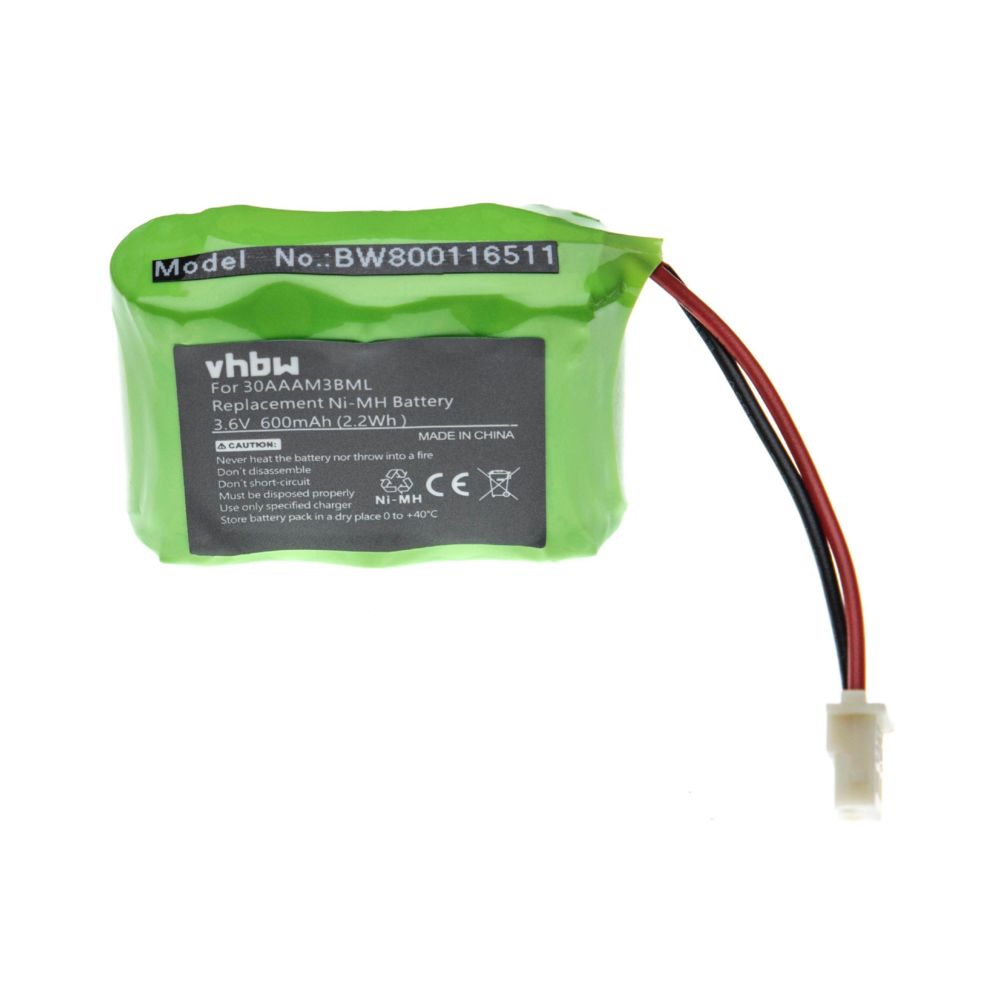 Vhbw - vhbw NiMH batterie 600mAh (3.6V) pour téléphone fixe Audioline 970G, CAS 1300, CDL 960G, CLA 103, CLA 120, CLA 1600, CLA 1700, CLA 985 - Batterie téléphone