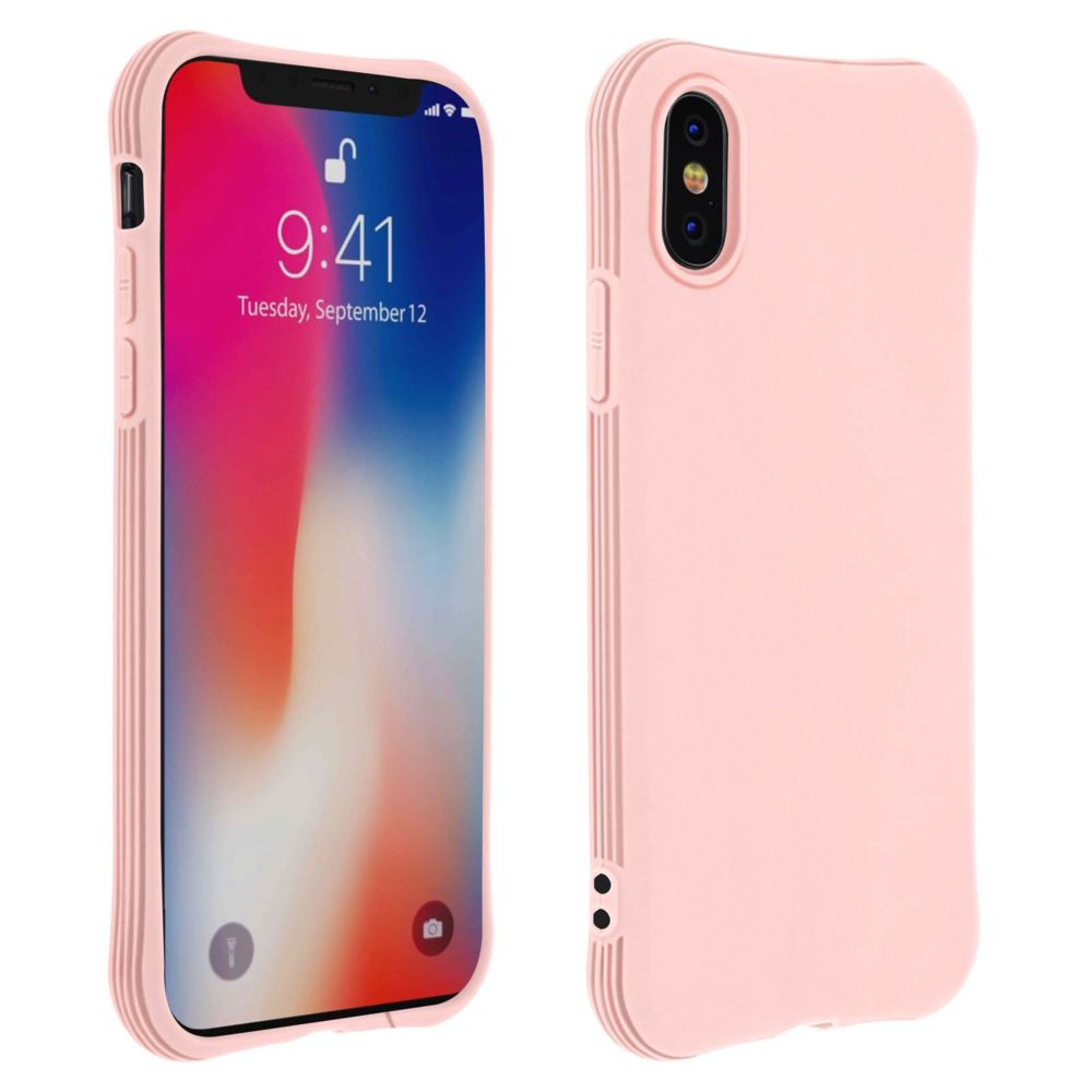 Avizar - Coque Apple iPhone XS Max Silicone Flexible Bumper Résistant Fine Légère rose - Coque, étui smartphone