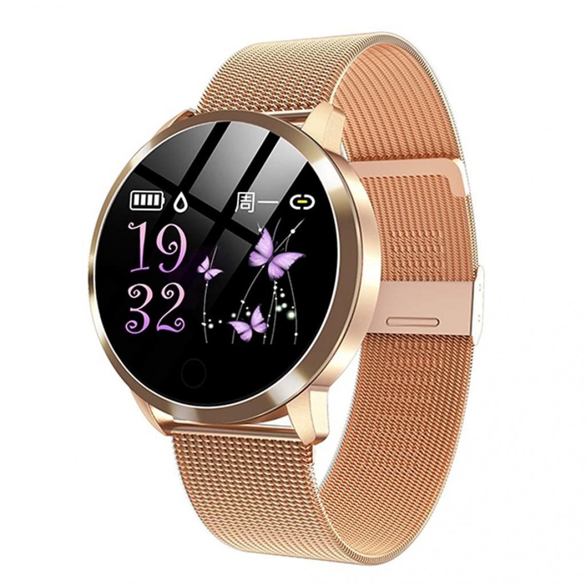 Chronotech Montres - Chronus Fashion Women Smart Watch Waterproof Heart Rate Blood Pressure Monitor Smart Watch Gift for Ladies Watch Bracelet (gold) - Montre connectée