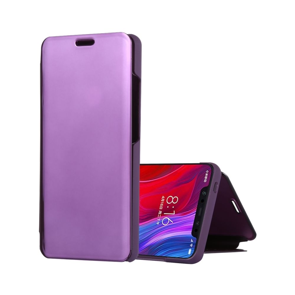 Wewoo - Coque Housse en cuir pour miroir Xiaomi Mi 8 avec support Violet - Coque, étui smartphone