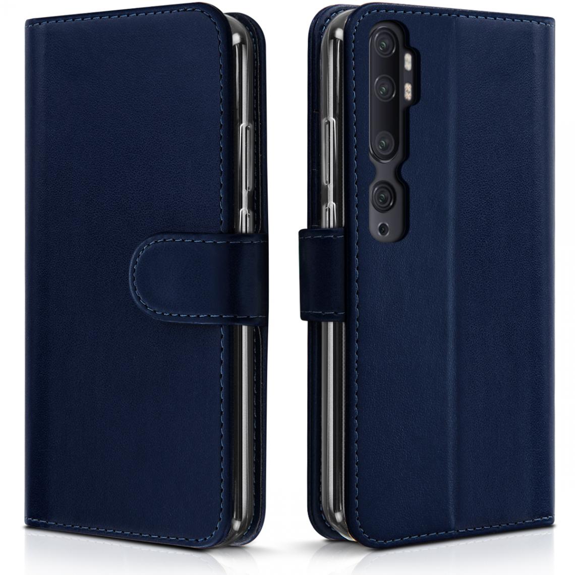 Karylax - Étui de protection style Portefeuille et mode Support, Étui Porte-Carte (Bleu Foncé) pour Smartphone Xiaomi MI Note 10 (2019) - Coque, étui smartphone