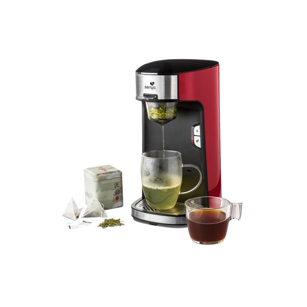 Senya - Machine à thé Tea Time, théière électrique compatible thé en vrac ou en sachet Rouge - Théière électrique