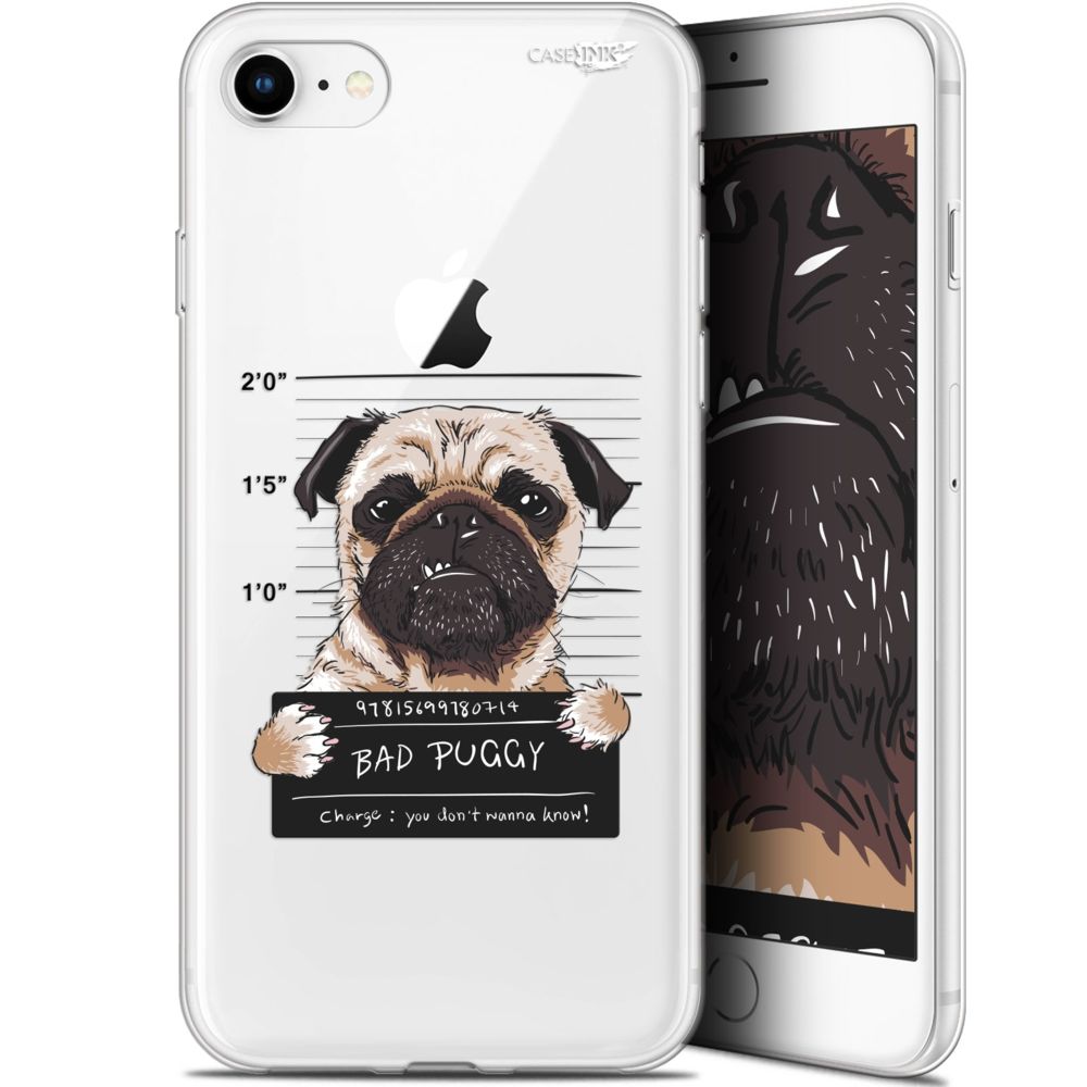 Caseink - Coque arrière Apple iPhone 7/8 (4.7 ) Gel HD [ Nouvelle Collection - Souple - Antichoc - Imprimé en France] Beware The Puggy Dog - Coque, étui smartphone