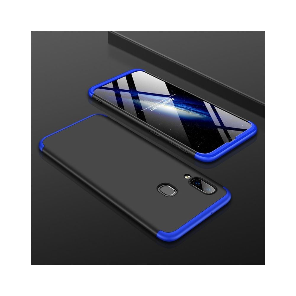 Wewoo - Coque Rigide Etui à trois étages pour PC Galaxy A40 noir bleu - Coque, étui smartphone