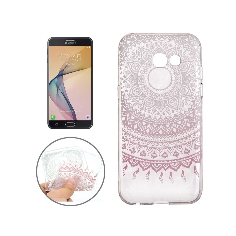 Wewoo - Coque rose pour Samsung Galaxy J3 2017 / J3 Prime version US fleur boutons motif TPU souple couverture arrière cas - Coque, étui smartphone