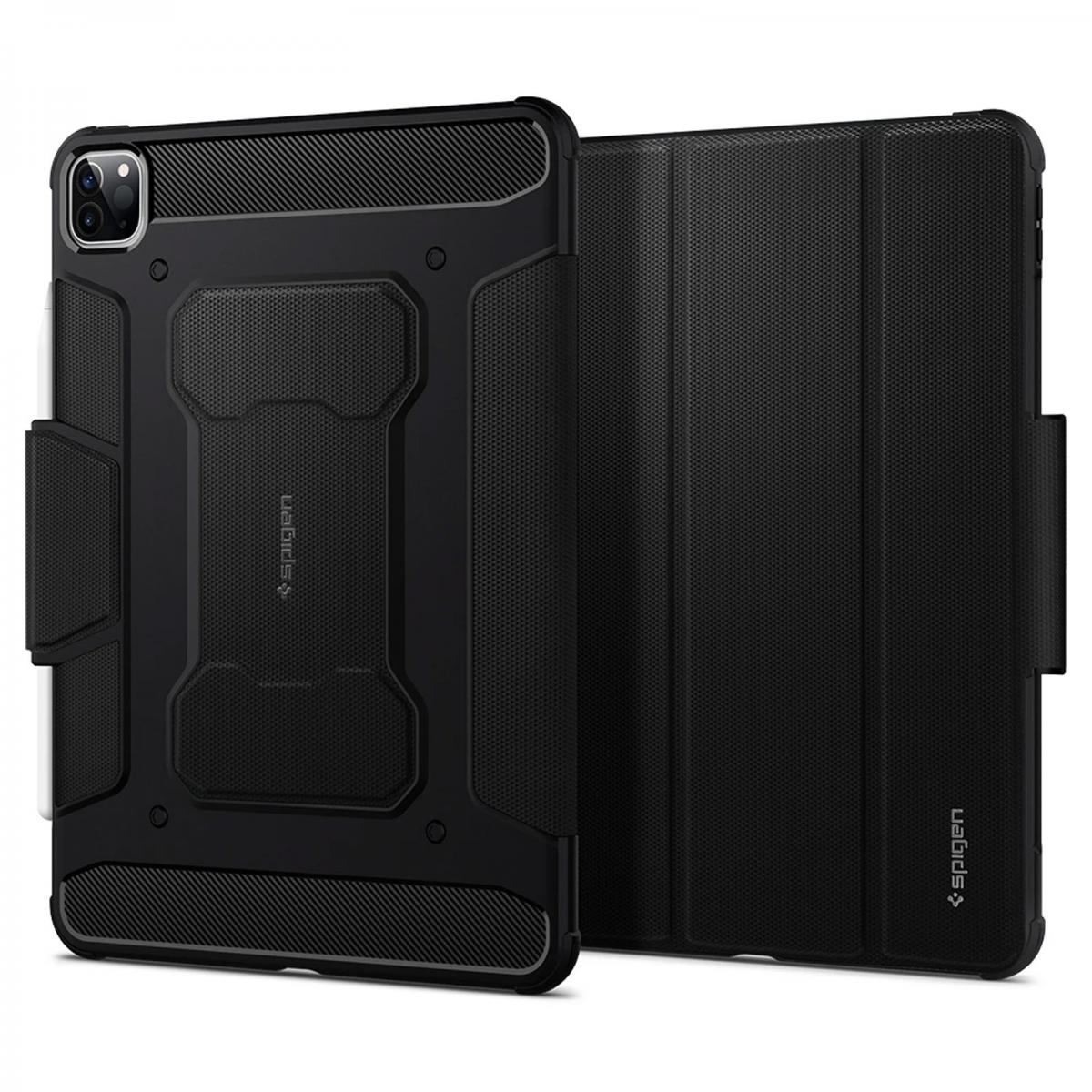 Spigen - Étui iPad Pro 12.9 2020 Antichoc Fonction Stand Rugged Armor Pro Spigen Noir - Coque, étui smartphone