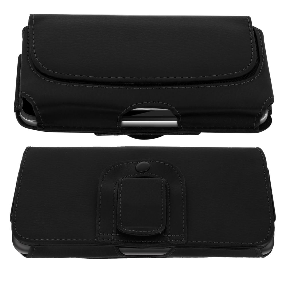 Mocca - Housse ceinture Smartphone 4,6"" Étui Protection rabat aimanté Mocca - Noir - Coque, étui smartphone
